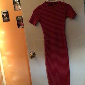 Red striped dress